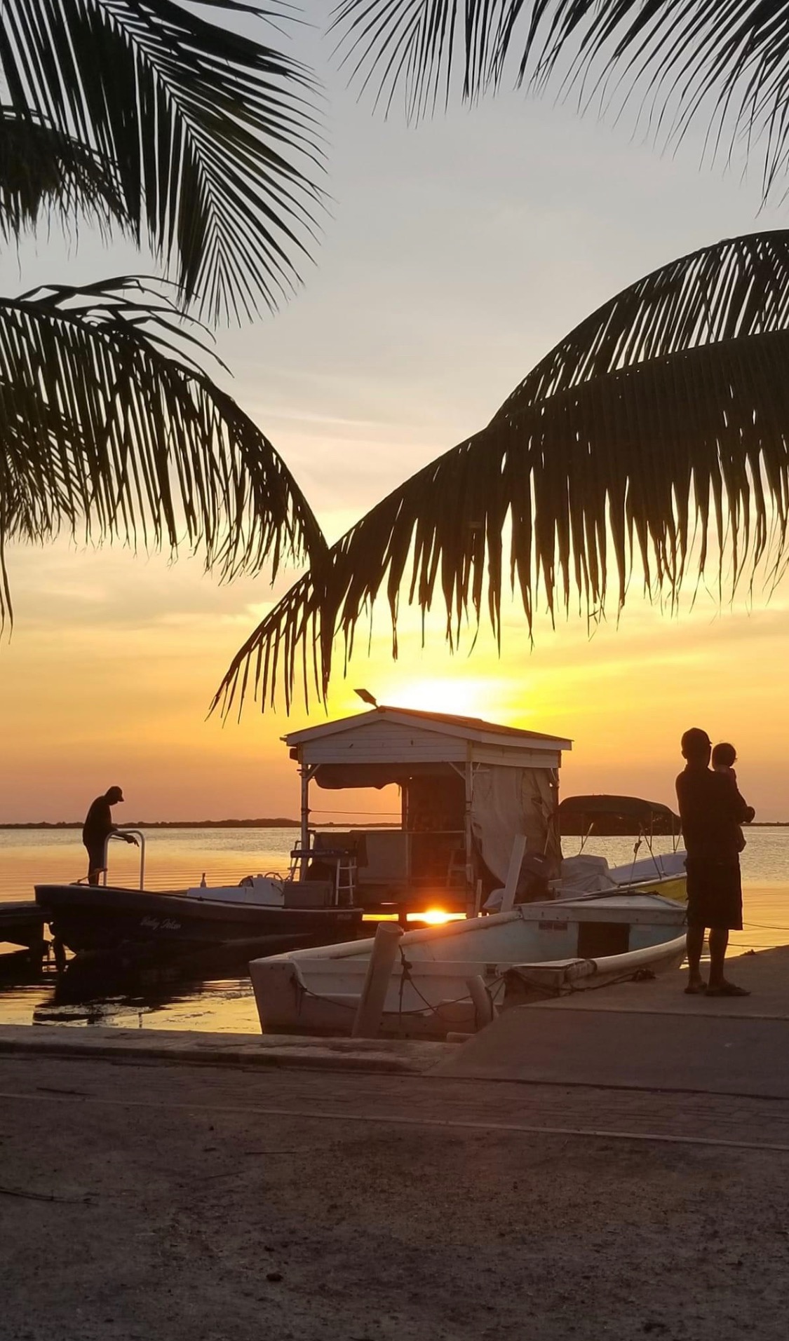 Sunset gathering beside the water